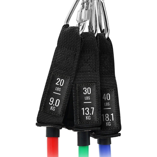 멀티 튜빙밴드 세트 고무 운동 헬스 탄력 저항 라텍스 홈트레이닝 기구 근력