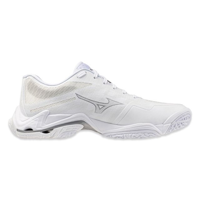 미즈노 웨이브 라이트닝 엘리트 와이드 배드민턴화 실버