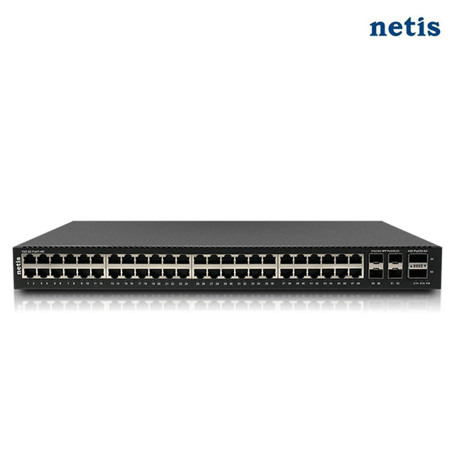 네티스 HST4354GM 48포트 엔터프라이즈 기업용 2.5기가 스위칭허브 40G QSFP 3년 A/S 