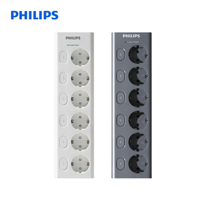 [비밀특가] 필립스 서지보호 맥스 개별 스위치 6구 고용량 멀티탭 과부하차단 안전 접지 2M