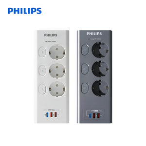 [비밀특가] 필립스 서지보호 맥스 USB 20W 개별 스위치 3구 고용량 멀티탭 과부하차단 안전 접지 2M