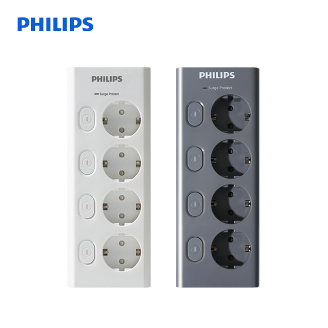 [비밀특가] 필립스 서지보호 맥스 개별 스위치 4구 고용량 멀티탭 과부하차단 안전 접지 2M