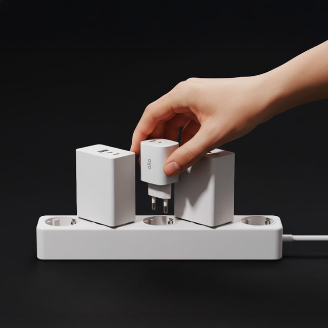 알로코리아 라이트 GaN 45W 갤럭시 아이폰 초고속 멀티 충전기 어댑터 UC245GPD + C타입 케이블 포함