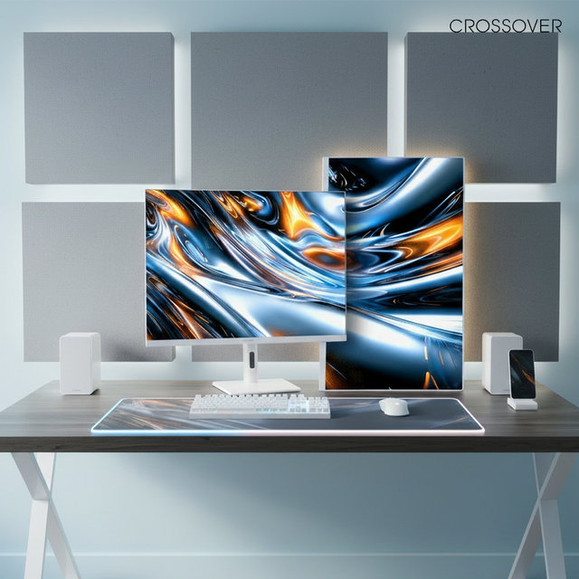 크로스오버 32QD100WM IPS WQHD 81cm 피벗 화이트 사무용 게이밍 컴퓨터 모니터 무결점