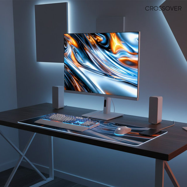 크로스오버 32QD100WM IPS WQHD 81cm 피벗 화이트 사무용 게이밍 컴퓨터 모니터