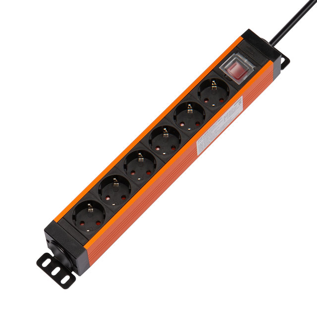 프리미엄 고용량 알루미늄 6구 멀티탭 1.5m 과부하차단 메인스위치 서버탭 파워탭