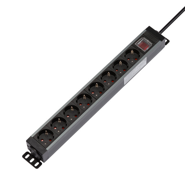 프리미엄 고용량 알루미늄 8구 멀티탭 5m 과부하차단 메인스위치 서버탭 파워탭