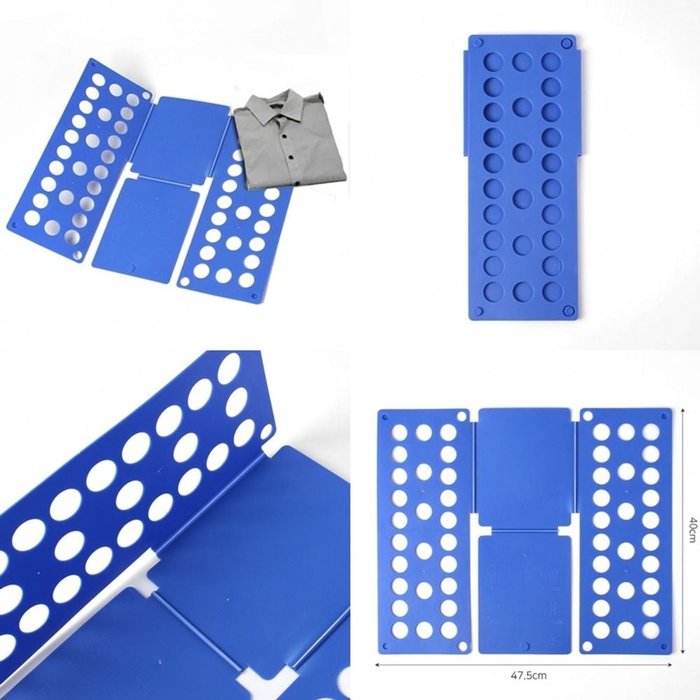 트리 엄지척 초간단 옷접기 폴더 블루 빨래 개기 정리판