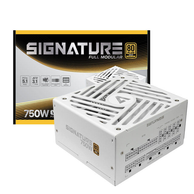 AONE 시그니처 750W 80PLUS GOLD 풀모듈러 ATX 3.1 (PCIE 5.1) 화이트