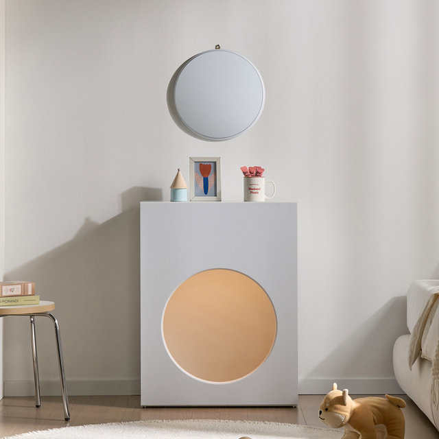 [착불배송 상세확인] C1387 원형 화장대 벽거울 LED조명 세트 2colors