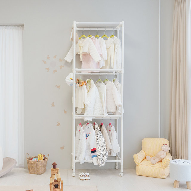 철제 아기 다걸어 3단 행거 키즈행거 어린이행거