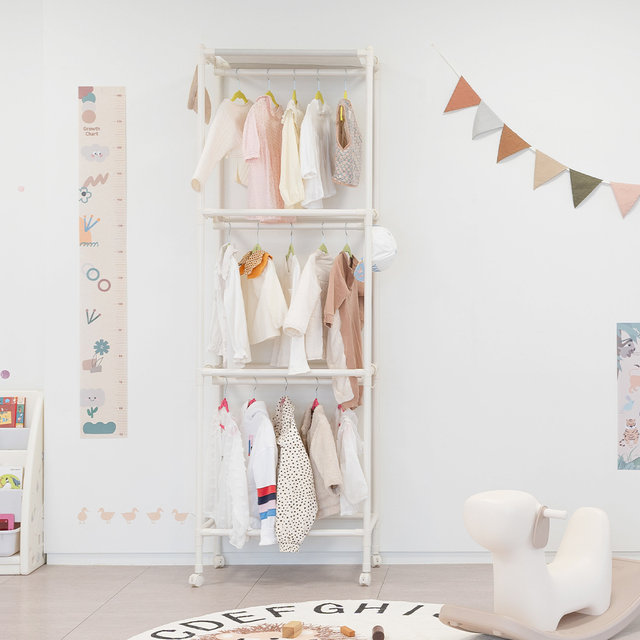 철제 아기 다걸어 3단 행거 키즈행거 어린이행거