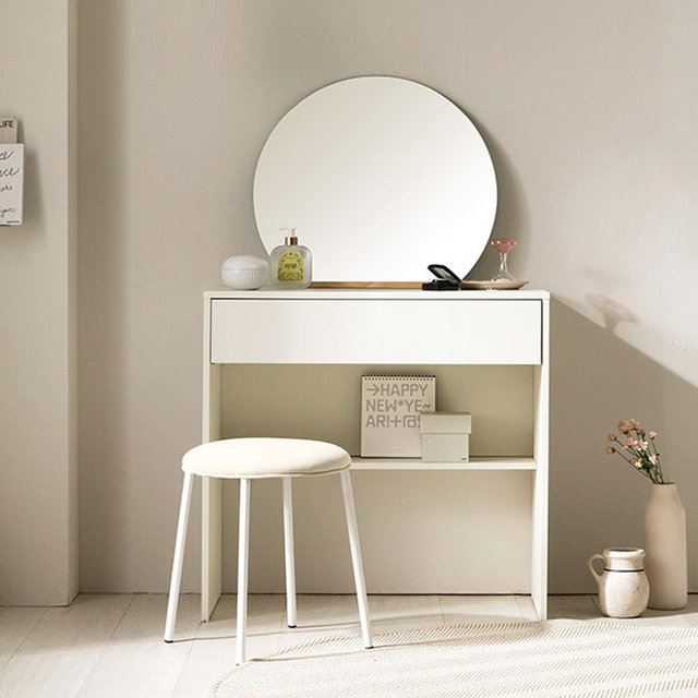 화이트 슬림뷰티 미니 화장대 (거울,의자포함) 80cm TP939