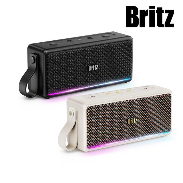 10%카드할인 혜택가 62,910 브리츠 BZ-TBUTTON 블루투스 스피커 우퍼스피커 무선 방수 V5.4칩셋탑재 20W 블랙/아이보리