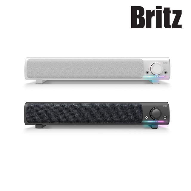 10%카드할인 혜택가 22,410 브리츠 BZ-SL9 스피커 사운드바 컴퓨터 데스크탑 PC 모니터 게이밍 PC방 유선 USB 2채널 블랙/화이트