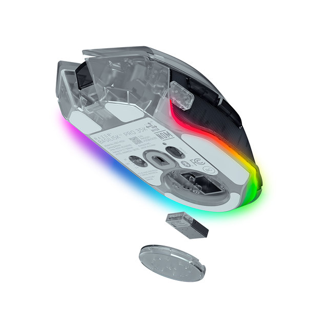 레이저코리아 Basilisk V3 Pro 35K 팬텀 화이트 유무선 게이밍 마우스