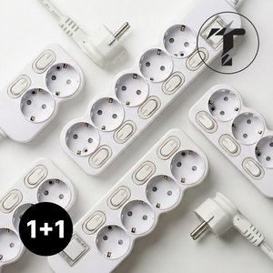 [핫딜] 1+1 탭앤탭 국산 개별 스위치 절전 납작플러그 멀티탭 특가전! 전기세 절약 멀티콘센트