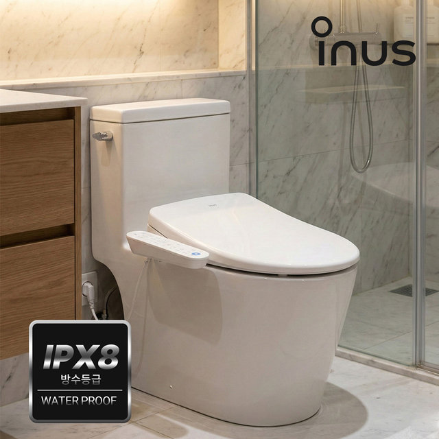 26년신제품 이누스비데 99.9% 살균 IPX8 완벽방수 직수형 더블케어 항균시트 에어버블 필터NO ISA-8500