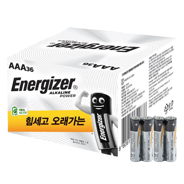 에너자이저 알카라인 기획팩 건전지 AAA 36입 