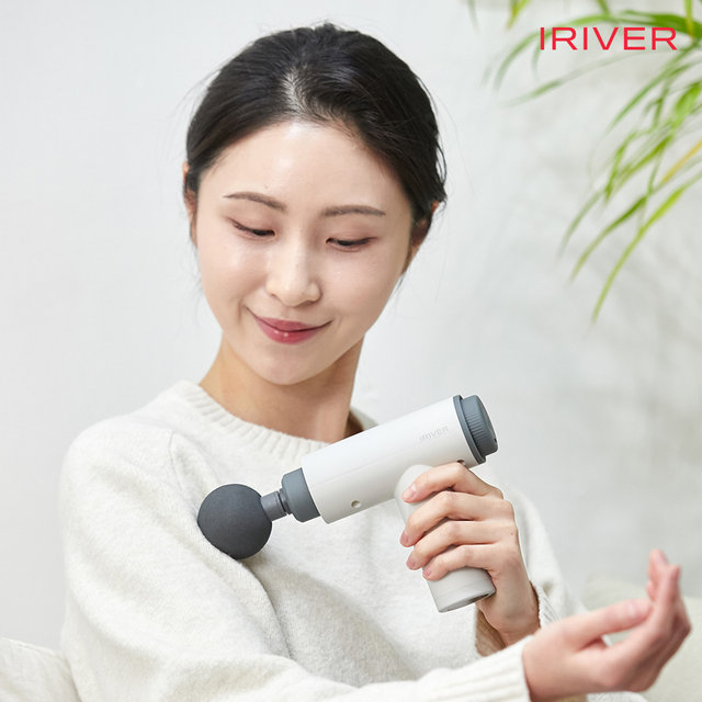 아이리버 무선 미니 마사지건 IHC-LV010 아이보리