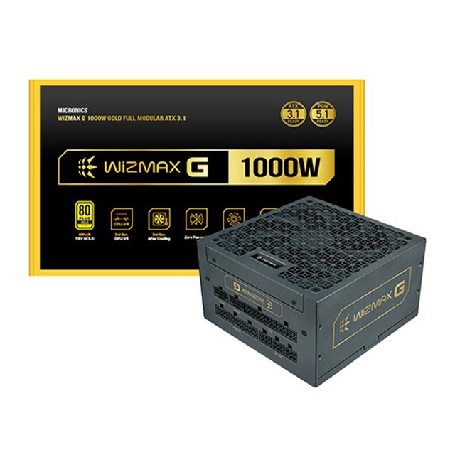 마이크로닉스 WIZMAX G-1000W 80PLUS 골드 ATX3.1 컴퓨터 PC 파워서플라이