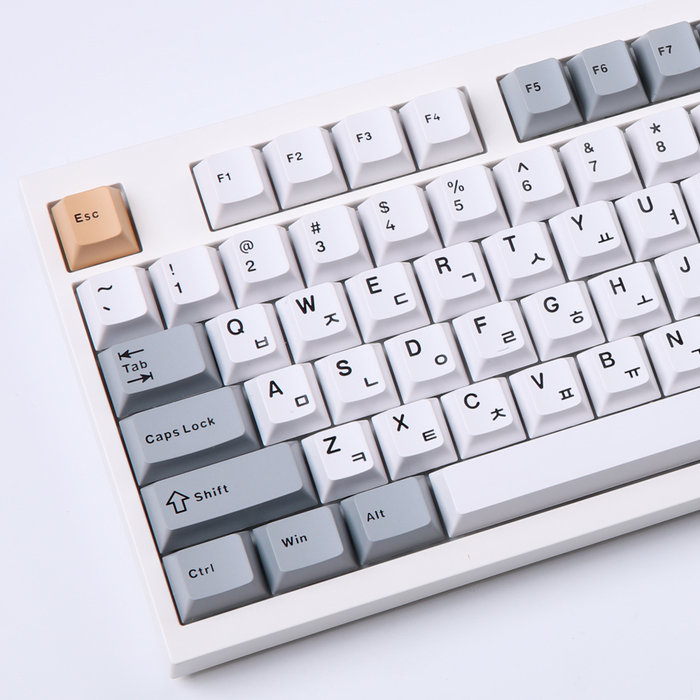 몬스타기어 사막여우 132키 체리 조약돌 한글 PBT 커스텀 포인트 키보드 키캡