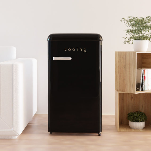 레트로 미니냉장고 REF-S92 블랙 소형 원룸 사무실 작은 슬림 가정용