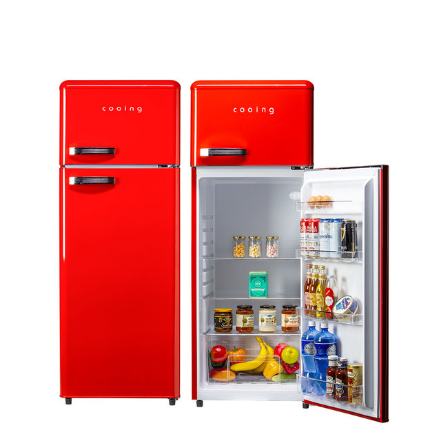 레트로 소형냉장고 REF-D215 레드 미니 원룸 사무실 음료수 신혼 슬림