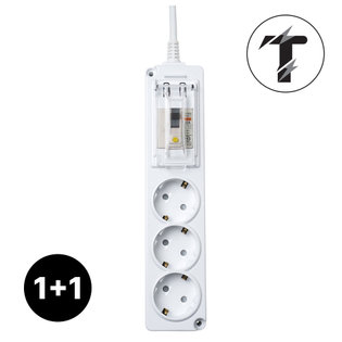 1+1 국산 고용량 멀티탭 누전차단 3구 10m 에어컨 건조기 세탁기 대형가전 4000W