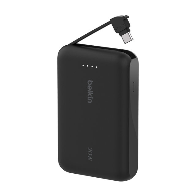 벨킨 C타입 케이블 일체형 20W 10000mAh 보조배터리 BPB021fq
