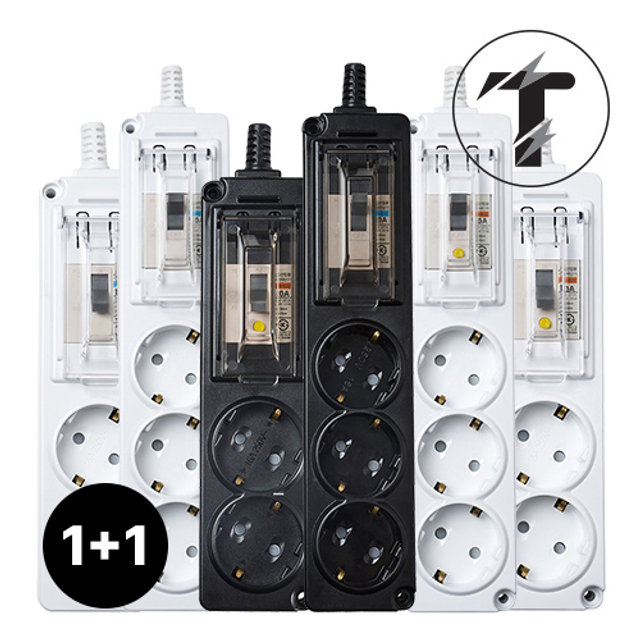 [15~18일 단3일간!] 1+1 국산 고용량 멀티탭 누전차단 대형가전용 멀티탭 특가전
