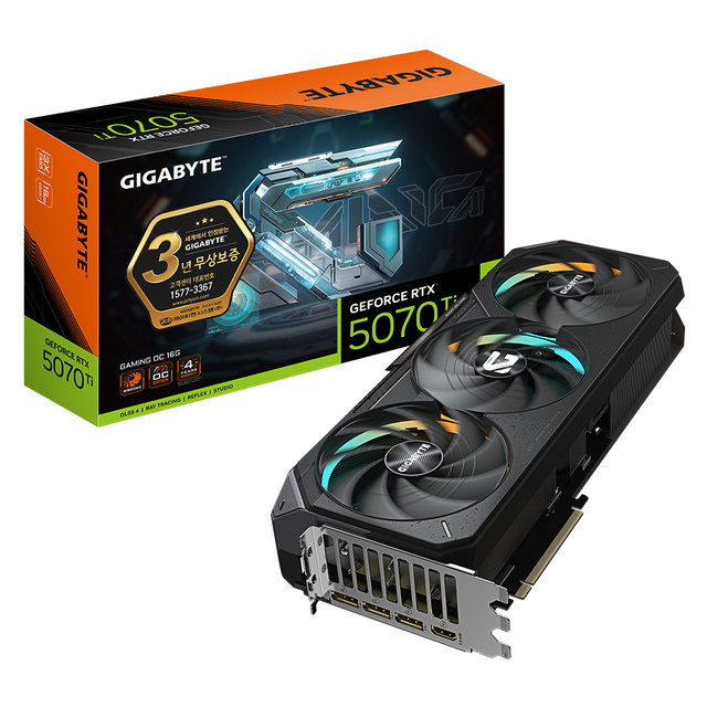 GIGABYTE 지포스 RTX 5070 Ti GAMING OC D7 16GB 제이씨현_VGA