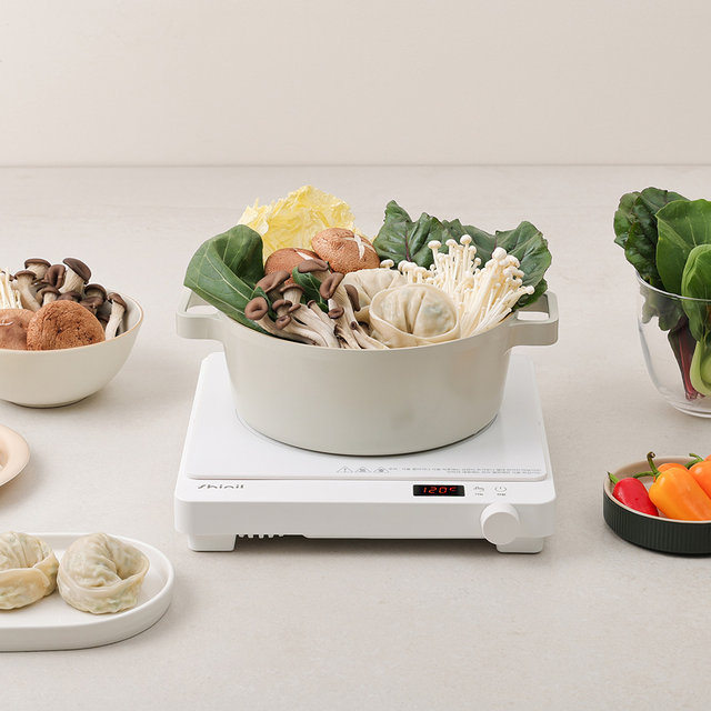 신일 인덕션 전용그릴 2in1 세트구성 강력한 1구 슬림쿠커 SHL-200SAKJ