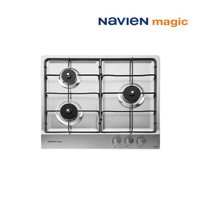 [전국설치] 나비엔매직 빌트인 3구 가스레인지 쿡탑 전기식 560x480 / GRB-3203