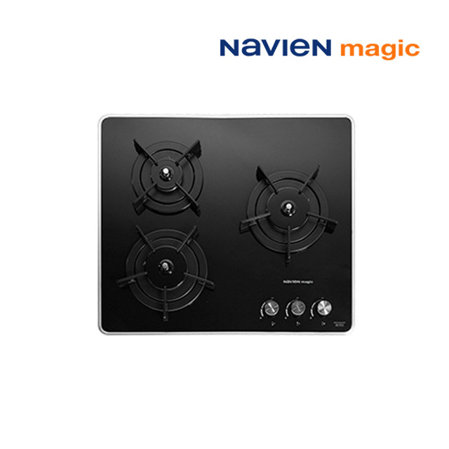 [전국설치] 나비엔매직 빌트인 3구 가스레인지 쿡탑 전기식 560x480 / GRB-6203