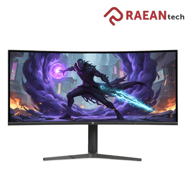 래안텍 PANTHEON CQA34C80SM 블랙 Fast VA 180 WQHD USB-C 멀티스탠드 게이밍 무결점 커브드 모니터