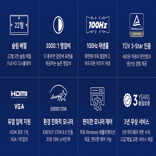 델 모니터 SE2225HM VA FHD 100Hz 사무용 가정용