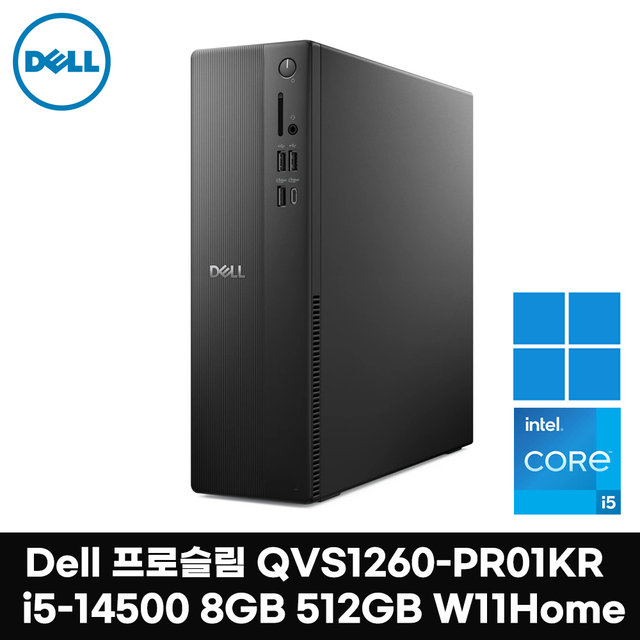 [JS] 델컴퓨터 QVS1260-PR01KR 윈도우11홈 PC본체 인텔i5 슬림데스크탑 기업용PC