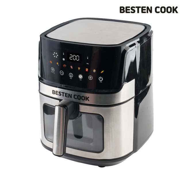 베스텐쿡 대용량 에어프라이어 AIRFRYER-24-01 스테인레스바스켓 투명창 5리터 퀵메뉴
