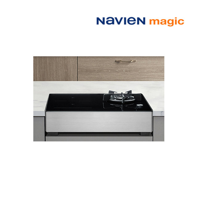 [전국설치] 경동 나비엔매직 스탠드형 가스하이브리드 인덕션2구가스레인지1구/ ERG-5003