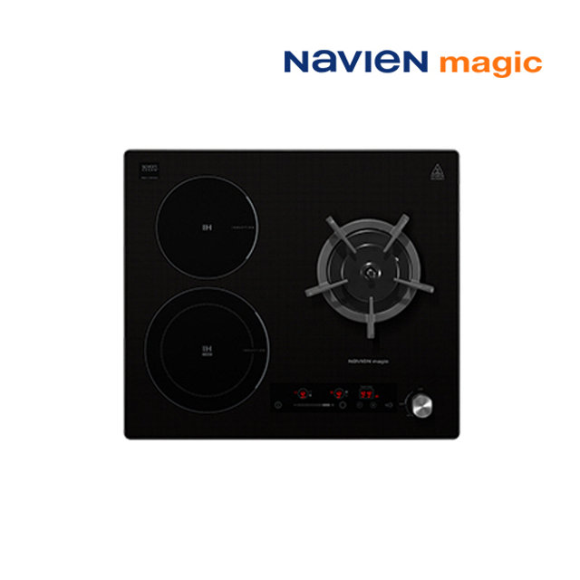 [전국설치] 경동 나비엔매직 스탠드형 가스하이브리드 인덕션2구가스레인지1구/ ERG-5003