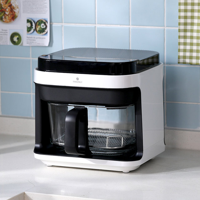 디온리 저소음 5.5L 투핸들 글라스 큐브 대용량 에어프라이어 +광파 NAA321BK