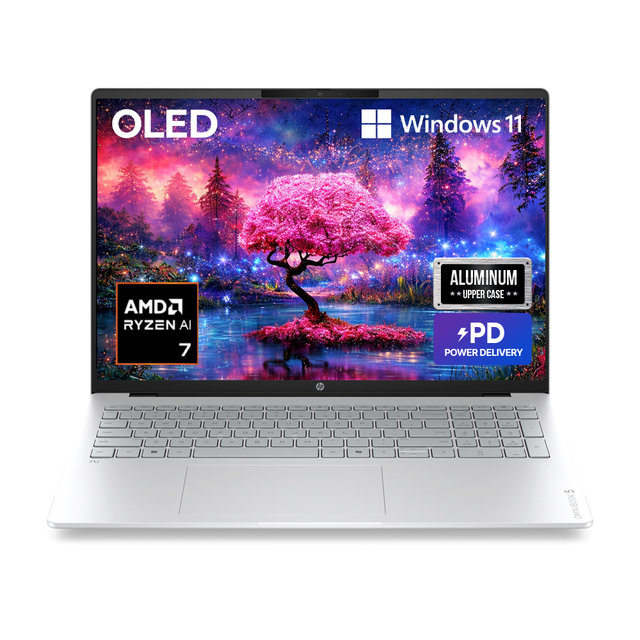 HP 옴니북 16-bp0009AU R AI 7 445 OLED 300nits 업무용 노트북 Windows 11 Home