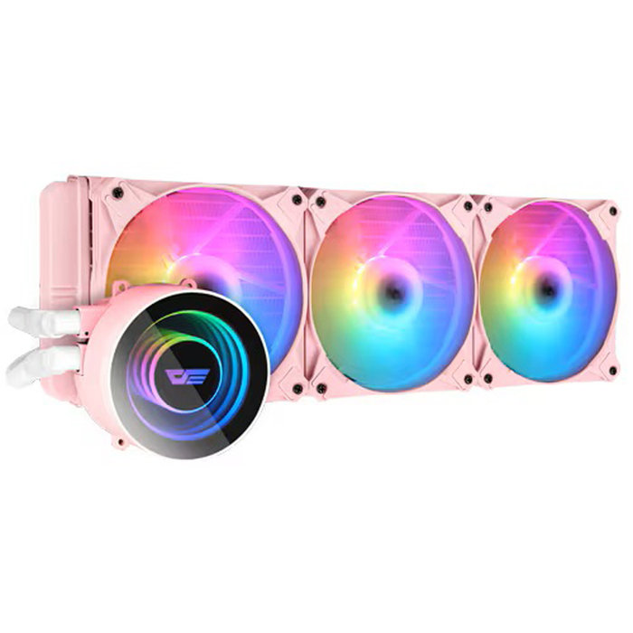 다크플래쉬 TWISTER DX360 ARGB CPU 수냉쿨러 핑크