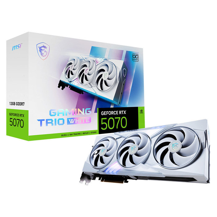 MSI 지포스 RTX 5070 게이밍 트리오 OC 화이트 D7 12GB 트라이프로져4 정품, 빠른발송
