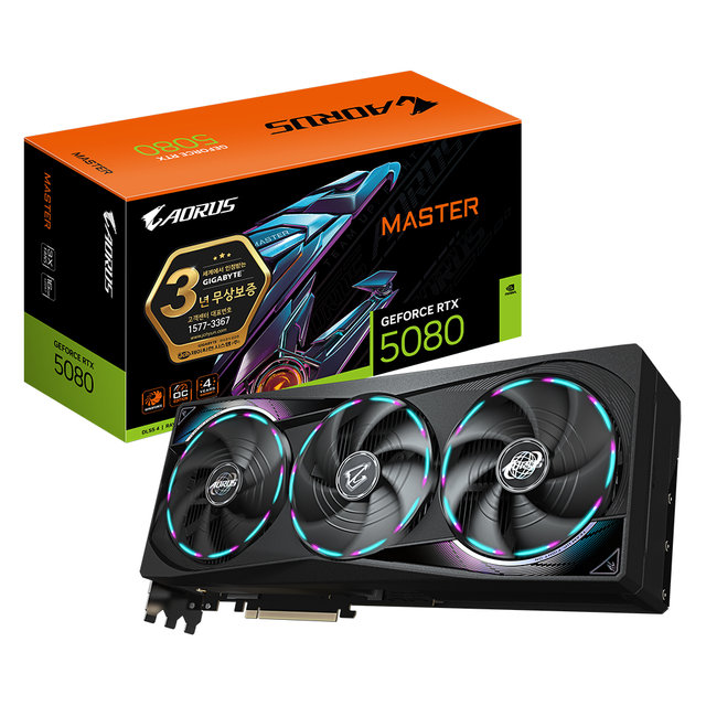  GIGABYTE AORUS 지포스 RTX 5080 MASTER D7 16GB 제이씨현_VGA