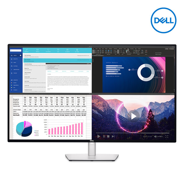 Dell 울트라샤프 U4323QE 107.9cm(43인치) 4K UHD IPS 델모니터 KVM C타입