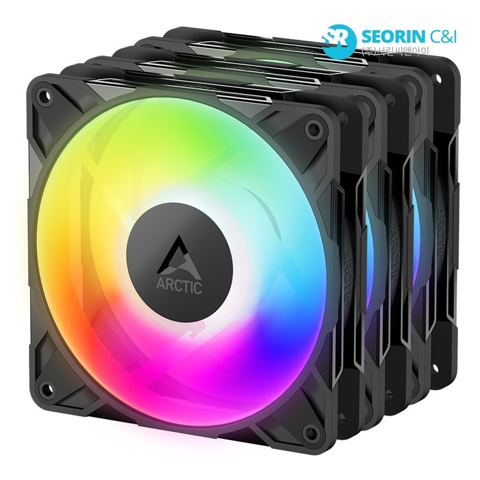 ARCTIC 서린공식 ARCTIC P12 Pro A-RGB LN 서린 3팩, 블랙