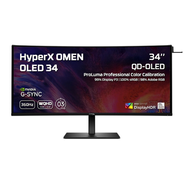 HP Hyper X OMEN OLED 34W QHD 360Hz Gaming
