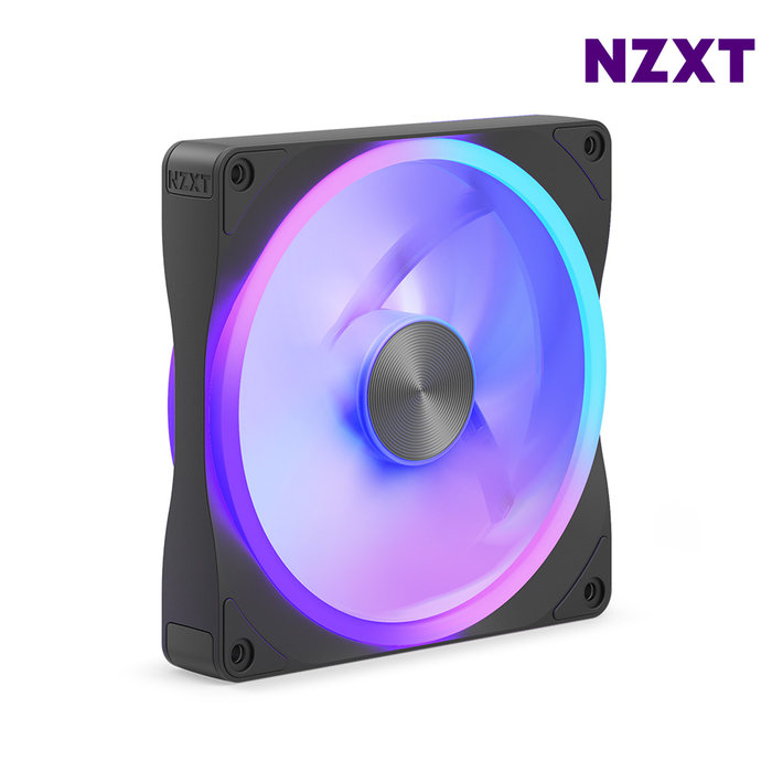 NZXT F140U RGB 블랙 시스템 쿨링팬 RGB팬 120mm